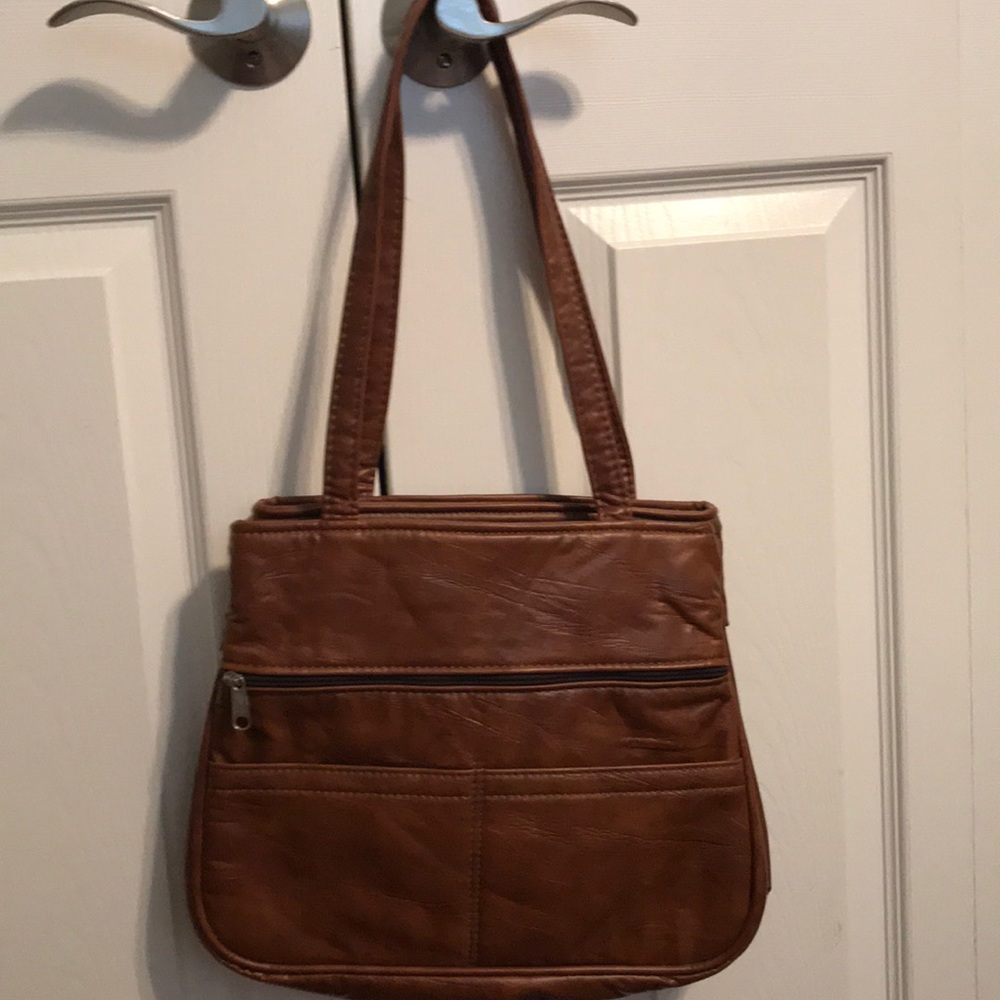Long brown tote